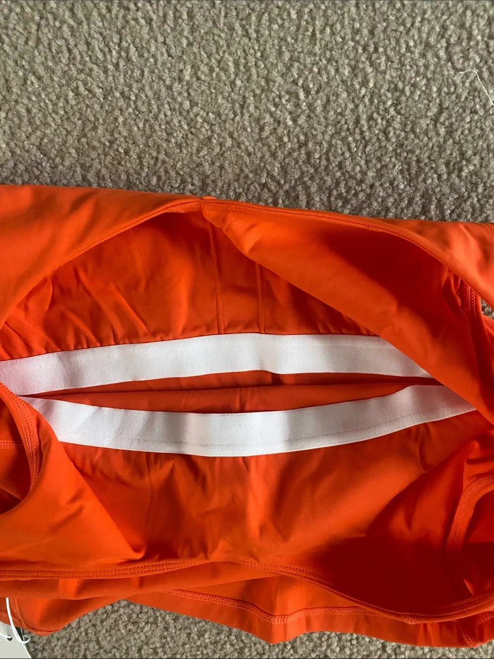 XLARGE.   SOFTLY ZERO PLUSH ORANGE YOGA CROP TANK TOP - Picture 5 of 7